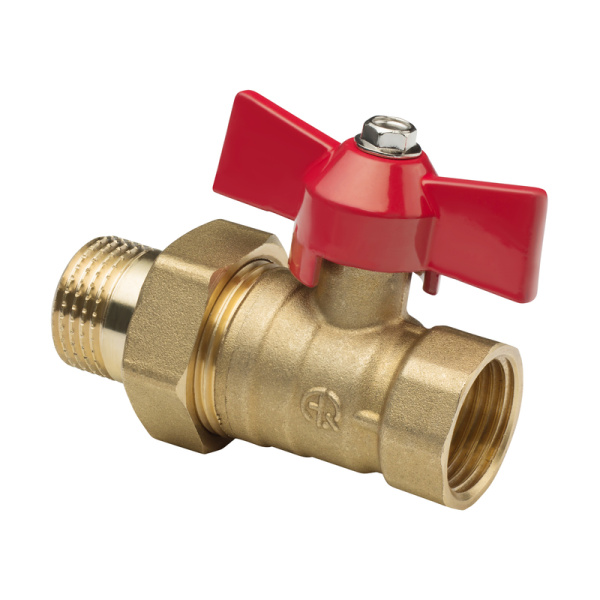 Кран шаровый AQUALINK 3/4" вн/нар бабочка со сгоном 11Б27п1