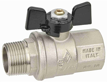 Кран шаровый BUGATTI 1 1/4" 1 1/4" вн/нар бабочка серия 607