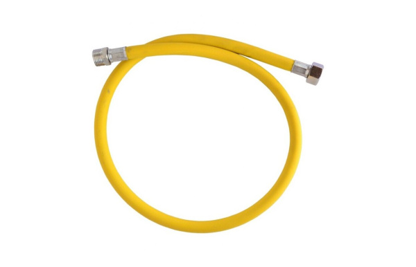 Подводка газовая 1/2 ПВХ 0,8 м г/ш (евро слот) желты Tuboflex