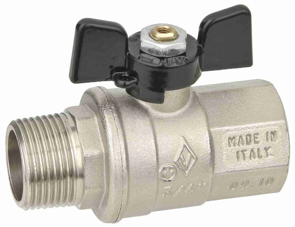 Кран шаровый BUGATTI 3/4" 3/4" вн/нар бабочка серия 607